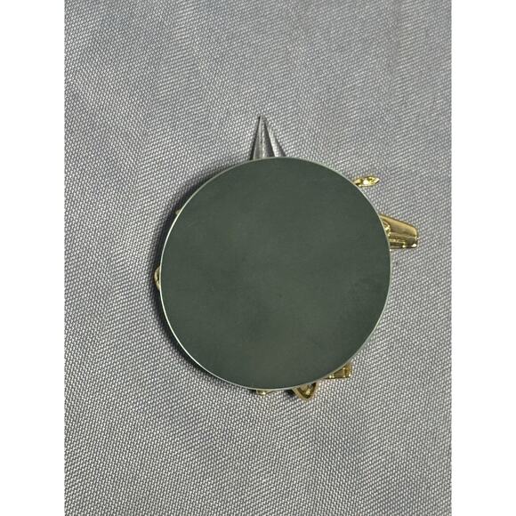 Vintage 3" Authentic Crystal And Gold Airplane On Glass Mirror Base - Picture 7 of 7